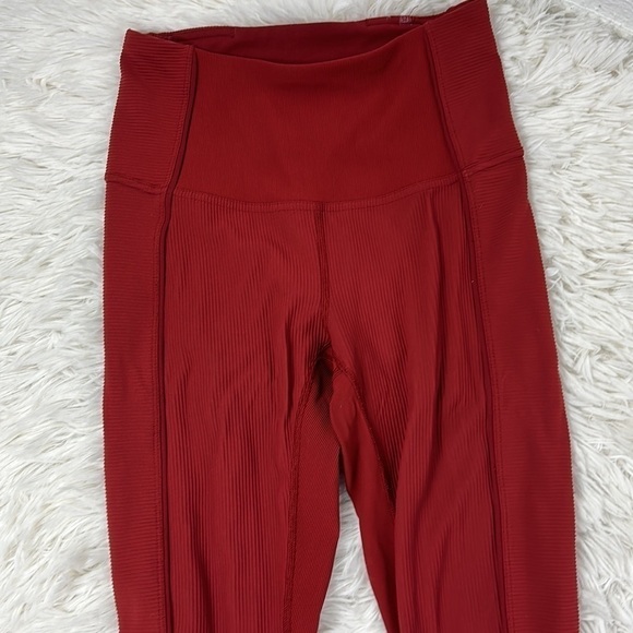 Lululemon Daily Lineup 7/8 Tight *25" Dark Sport Red - Picture 2 of 6